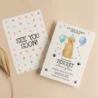 Golden Retriever Dog Pawty Puppy Birthday Blue