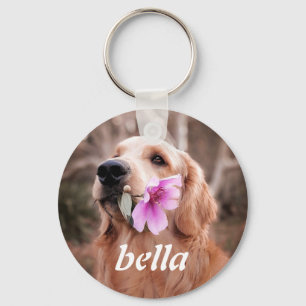 Golden Retriever Dog Persoonlijke foto Wirele Sleutelhanger