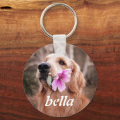 Golden Retriever Dog Persoonlijke foto Wirele Sleutelhanger (Voorkant)