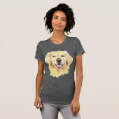 Golden Retriever Dog Pet Animal Art T-shirt (Voorkant volledig)