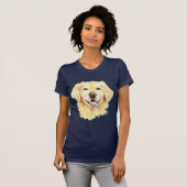 Golden Retriever Dog Pet Animal Art T-shirt (Voorkant volledig)