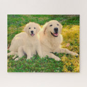 Golden Retriever Dog Pet Animal Mam of Pap & Pup Legpuzzel (Horizontaal)
