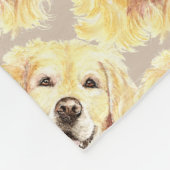 Golden Retriever Dog Pet Animal waterverf Fleece (Hoek)