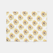 Golden Retriever Dog Pet Animal waterverf Fleece Deken (Voorkant (Horizontaal))