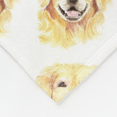 Golden Retriever Dog Pet Animal waterverf Fleece Deken (Hoek)