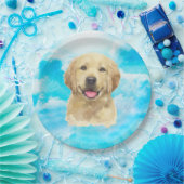 Golden Retriever Dog Pet Animal Waterverf Papieren Bordje (Feest)