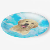 Golden Retriever Dog Pet Animal Waterverf Papieren Bordje (Gekanteld)