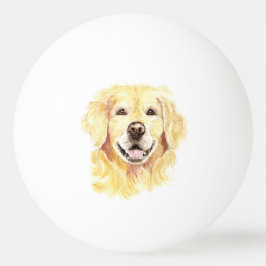 Golden Retriever Dog Pet Animal waterverf Pingpongbal