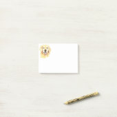 Golden Retriever Dog Pet Animal waterverf Post-it® Notes (Op bureau)