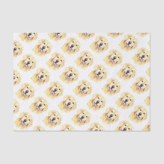 Golden Retriever Dog Pet Animal waterverf Tissuepapier (Voorkant)