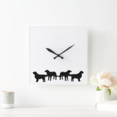 Golden Retriever Dog Pet Animals Vierkante Klok (Huis)