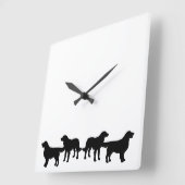 Golden Retriever Dog Pet Animals Vierkante Klok (Hoek)