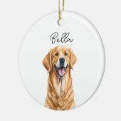 Golden Retriever Dog Pet Custom Kerstmis Keramisch Ornament (Links)