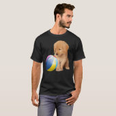 Golden Retriever Dog Pet en Ball Labrador Puppy T-shirt (Voorkant volledig)