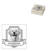 Golden Retriever Dog Pet Fotoschild lint Rubberstempel (Gestempeld)