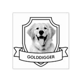 Golden Retriever Dog Pet Fotoschild lint Rubberstempel (Afrduk)