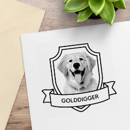 Golden Retriever Dog Pet Fotoschild lint Rubberstempel