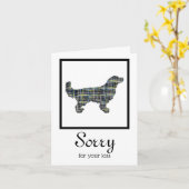 Golden Retriever Dog Pet Sympathcard Kaart (Gele Bloem)