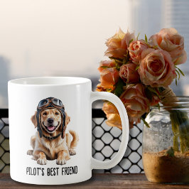 Golden Retriever Dog Pilot Best Friend Cute Pet  Koffiemok