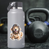 Golden Retriever Dog Pilot Best Friend Cute Pet Sticker