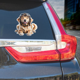 Golden Retriever Dog Pilot Best Friend Cute Pet  Sticker