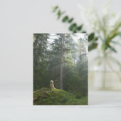 Golden Retriever Dog | Pine Woodland Briefkaart (Staand voorkant)