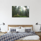Golden Retriever Dog | Pine Woodland Canvas Afdruk (Insitu (Slaapkamer))