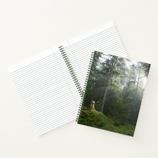 Golden Retriever Dog | Pine Woodland Notitieboek (Binnen)