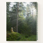 Golden Retriever Dog | Pine Woodland Notitieboek (Achterkant)