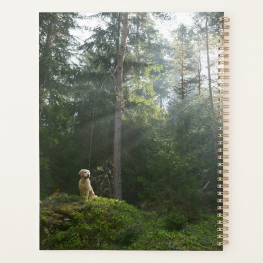 Golden Retriever Dog | Pine Woodland Planner (Achterkant)