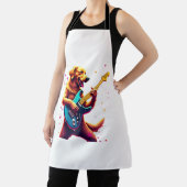 Golden Retriever dog Playing Electric Guitar Rock  Schort (Insitu)