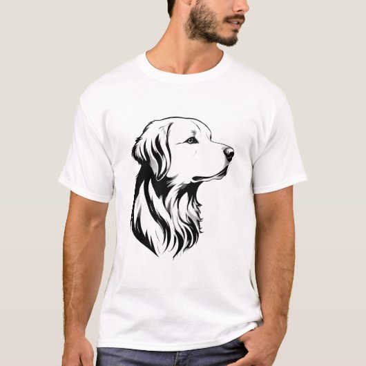 Golden Retriever Dog Portrait Men's T-Shirt (Voorkant)