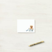 Golden Retriever Dog Post-it® Notes (Op bureau)