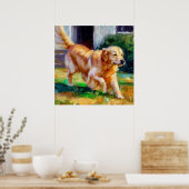 Golden Retriever Dog Poster (Keuken)