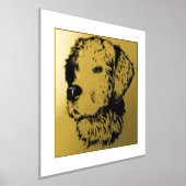 Golden Retriever Dog Profiel Folie Afdrukken (Laagn)