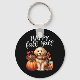 Golden Retriever Dog Pumpkin Spice Happy Herfst Ya Sleutelhanger