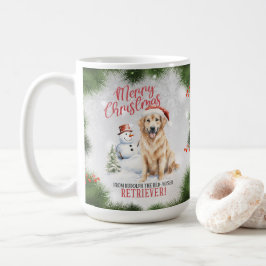 Golden Retriever Dog Pun Christmas Coffee Mok