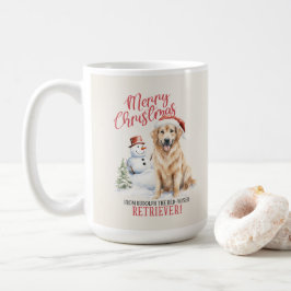 Golden Retriever Dog Pun Christmas Coffee Mok