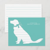 Golden Retriever Dog Puppy Bedankkaart (Voorkant / Achterkant)