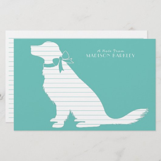 Golden Retriever Dog Puppy Briefpapier (Voorkant / Achterkant)