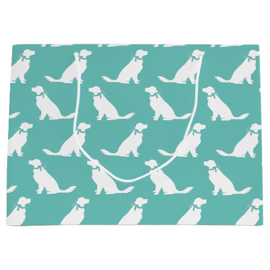 Golden Retriever Dog Puppy Groot Cadeauzakje (Voorkant)