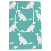 Golden Retriever Dog Puppy Medium Cadeauzakje (Voorkant)