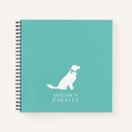 Golden Retriever Dog Puppy Notitieboek (Voorkant)