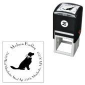 Golden Retriever Dog Puppy Zelfinktende Stempel (In situ)