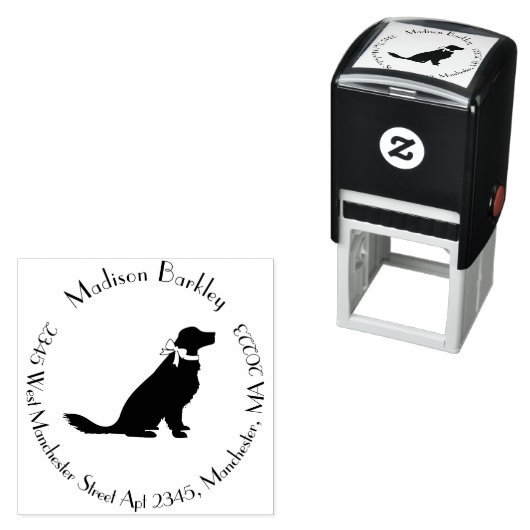 Golden Retriever Dog Puppy Zelfinktende Stempel (In situ)