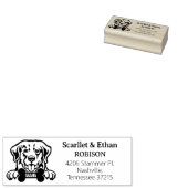 Golden Retriever Dog Retouradres Rubberstempel (Gestempeld)