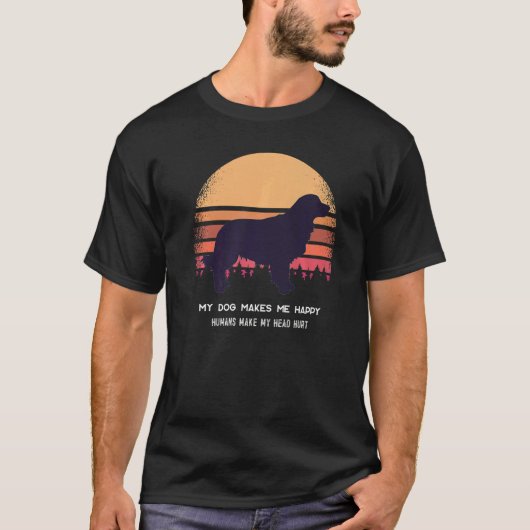 Golden Retriever Dog Retro 7 T-shirt (Voorkant)