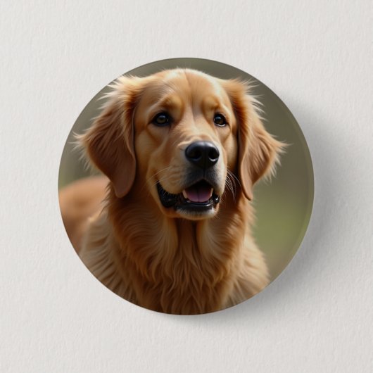 Golden Retriever Dog Ronde Button 5,7 Cm (Voorkant)