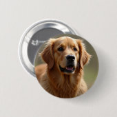 Golden Retriever Dog Ronde Button 5,7 Cm (Voorkant /achterkant)