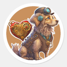 Golden Retriever Dog Ronde Sticker